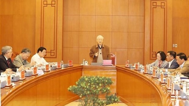 Party General Secretary Nguyen Phu Trong urges settlement of corruption cases