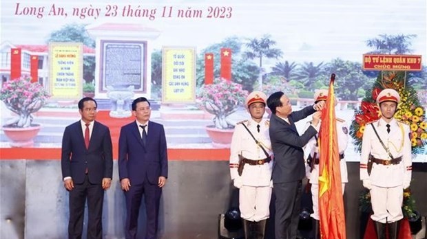 President Vo Van Thuong attends ceremony marking battle victory in Long An