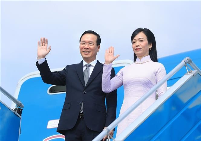 President Vo Van Thuong sets off for official visit to Japan. (Photo: VNA)