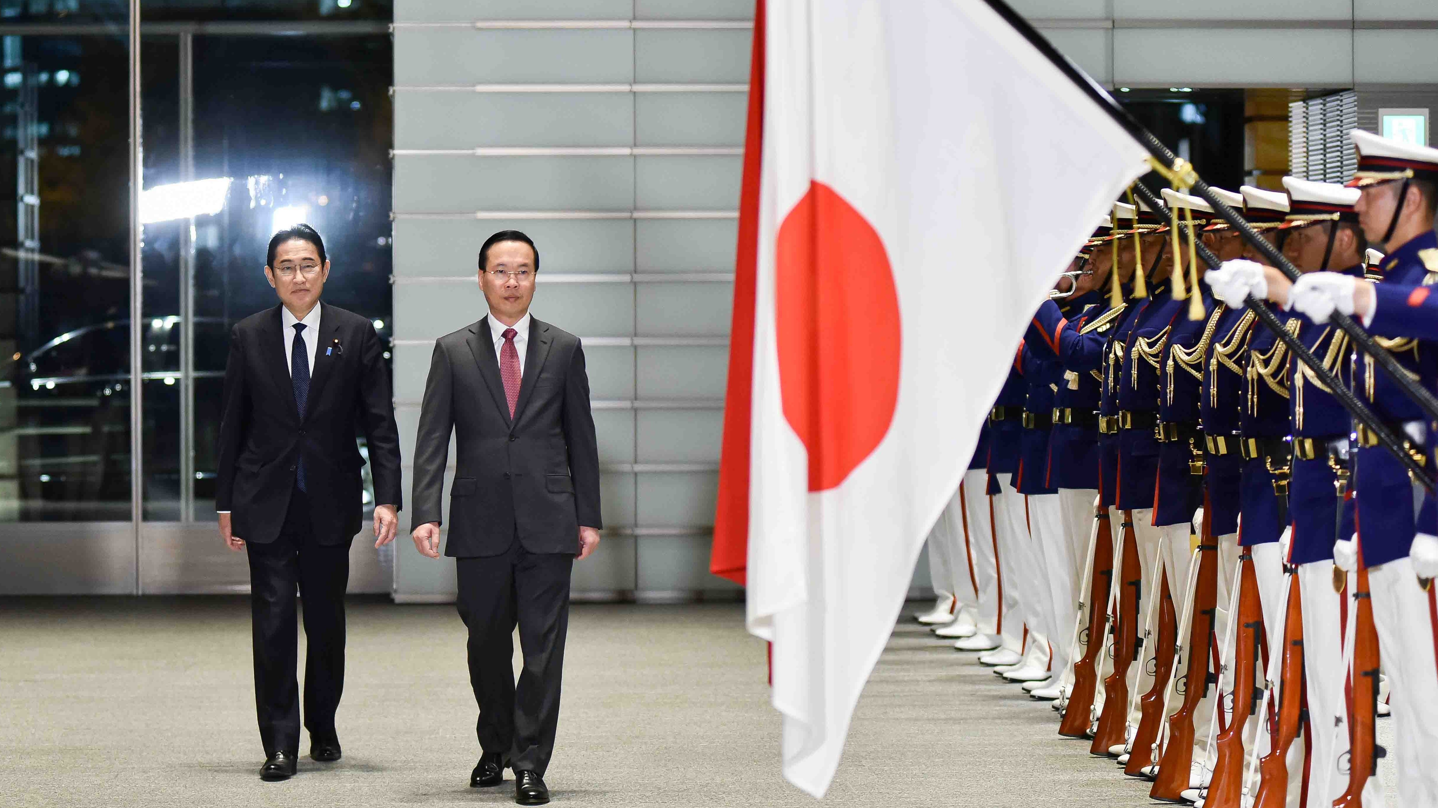 Official welcome ceremony held for President Vo Van Thuong in Tokyo