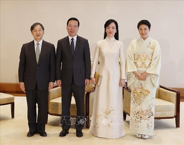 President Vo Van Thuong meets with Japanese Emperor, Empress