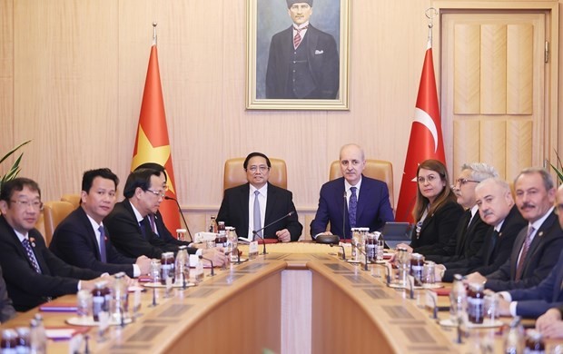PM Pham Minh Chinh meets Speaker of Turkish Grand National Assembly in Ankara