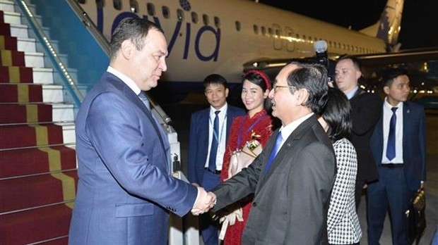 Belarusian Prime Minister Roman Golovchenko arrives in Hanoi, beginning official visit to Vietnam