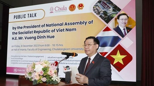 NA Chairman Vuong Dinh Hue delivers keynote speech at Thailand’s Chulalongkorn University