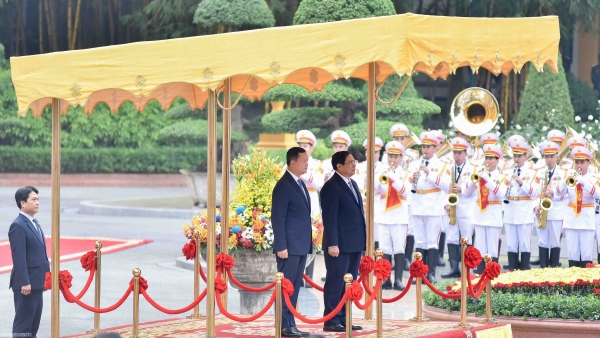 Prime Minister Pham Minh Chinh hosted welcome ceremony for Cambodian PM Hun Manet