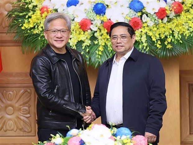PM Pham Minh Chinh receives President and CEO of US chip Nvidia Jensen Huang