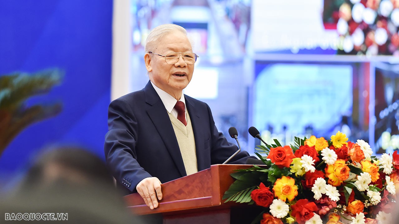 Tổng Bí thư Nguyễn Phú Trọng phát biểu chỉ đạo tại Hội nghị. (Ảnh: Tuấn Anh)