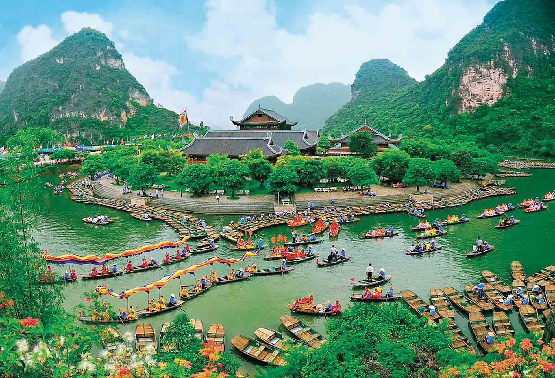 Trang An Scenic Landscape Complex, a UNESCO World Heritage Site of Vietnam.