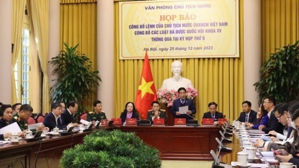 President Vo Van Thuong issues order on promulgation of newly-adopted laws