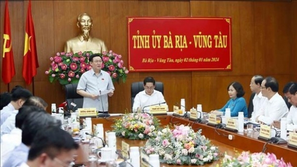 NA Chairman Vuong Dinh Hue works with Ba Ria-Vung Tau authorities