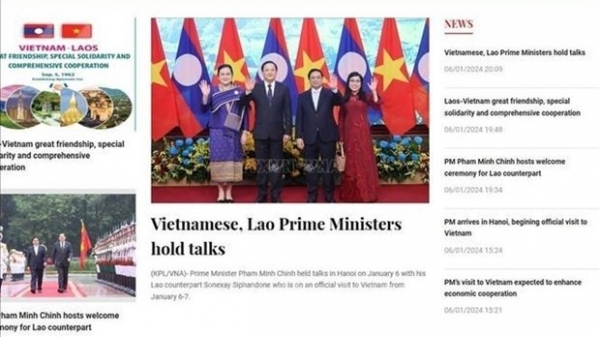Lao media spotlights Vietnam-Laos special relations