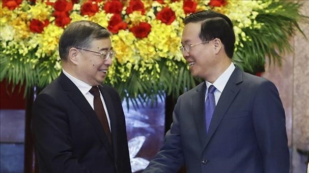 President Vo Van Thuong hosts Chinese Party official in Hanoi