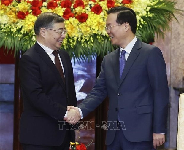 President Vo Van Thuong hosts Chinese Party official in Hanoi