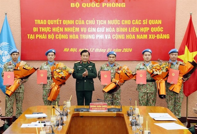 Vietnam sends Four officers for peacekeeping missions in the Central African Republic and South Sudan