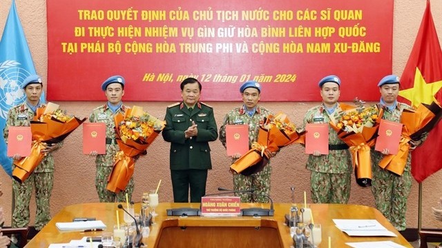 Vietnam sends Four officers for peacekeeping missions in the Central African Republic and South Sudan