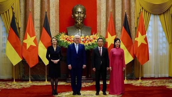 Welcome ceremony held for German President Frank-Walter Steinmeier in Hanoi