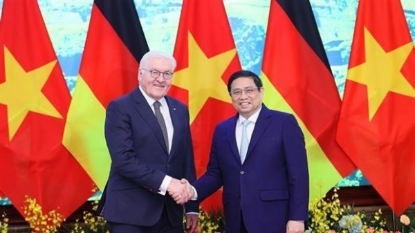 Prime Minister Pham Minh Chinh meets German President Frank-Walter Steinmeier in Hanoi