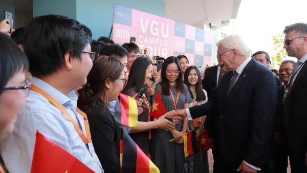 German President Frank-Walter Steinmeier visits Vietnamese-German University