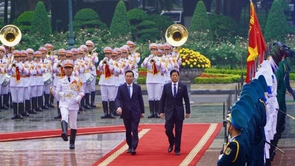 Welcome ceremony held for Philippine President Ferdinand Romualdez Marcos Jr.