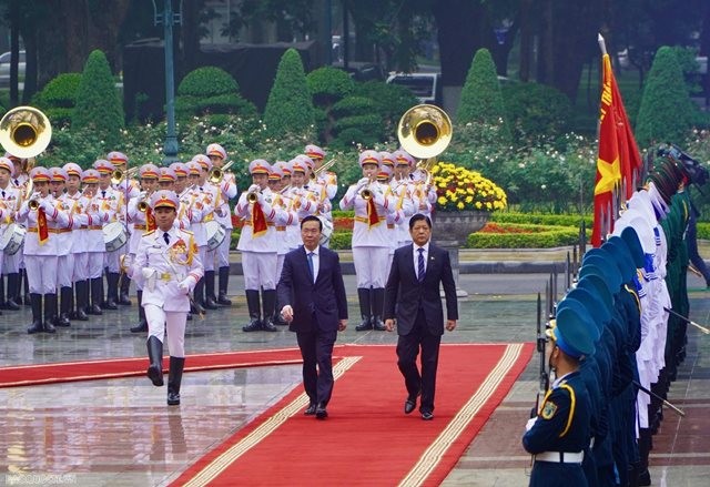 Welcome ceremony held for Philippine President Ferdinand Romualdez Marcos Jr. in Hanoi