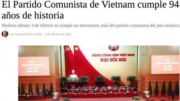 Uruguayan press hails 94-year glorious history of Communist Party of Vietnam