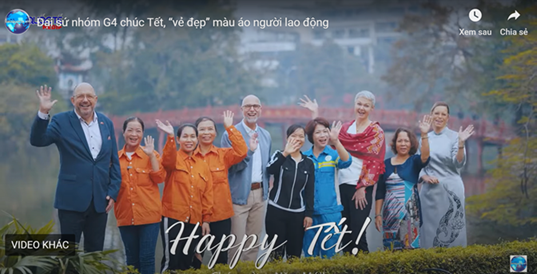 Tet wishes of G4 ambassadors, the beauty of labours