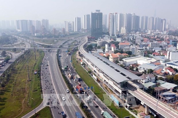 An elevated station of Metro Route No 1, Ben Thanh - Suoi Tien, in HCM City. (Photo: VNA) An elevated station of Metro Route No 1, Ben Thanh - Suoi Tien, in HCM City. (Photo: VNA)
