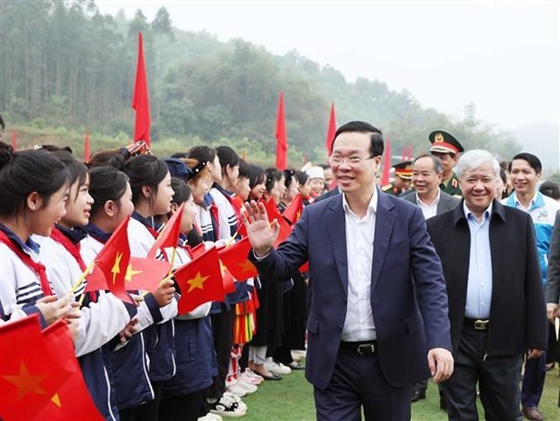 President Vo Van Thuong launches New Year Tree planting Festival in Tuyen Quang