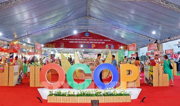 OCOP products of Ca Mau province and the whole Mekong Delta region on display (Photo: VNA)