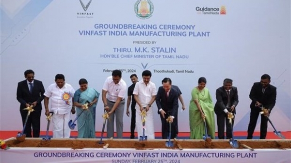 VinFast breaks ground its first integrated EV facility in India’s Tamil Nadu state