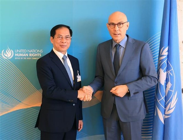 FM Bui Thanh Son meets UN High Commissioner for Human Rights, foreign officials in Geneva