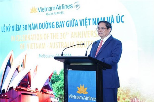 PM Pham Minh Chinh attends ceremony marking 30 years of Vietnam – Australia direct air route