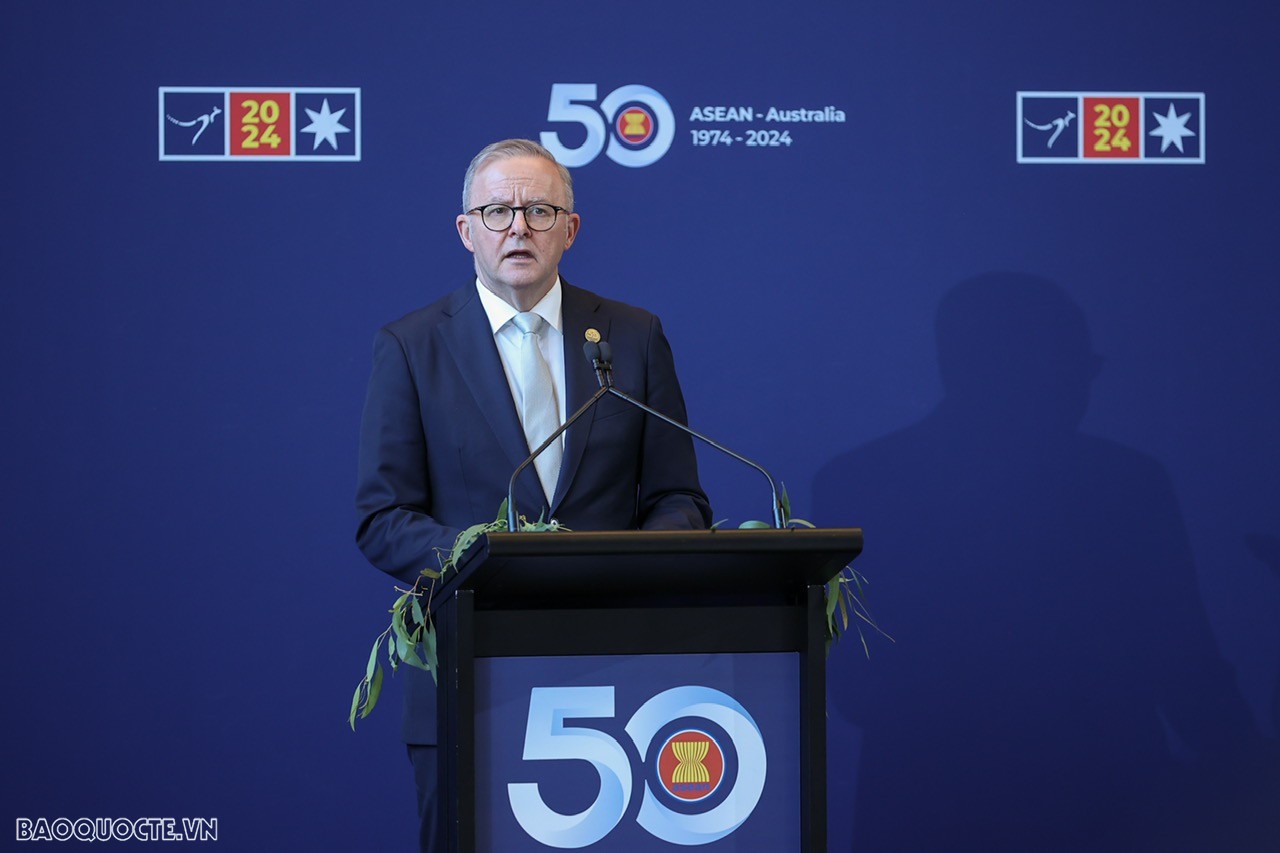 Welcome ceremony held for Heads of delegations to ASEAN-Australia Special Summit