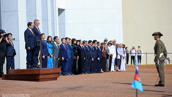 Welcome ceremony held for Prime Minister Pham Minh Chinh in Canberra