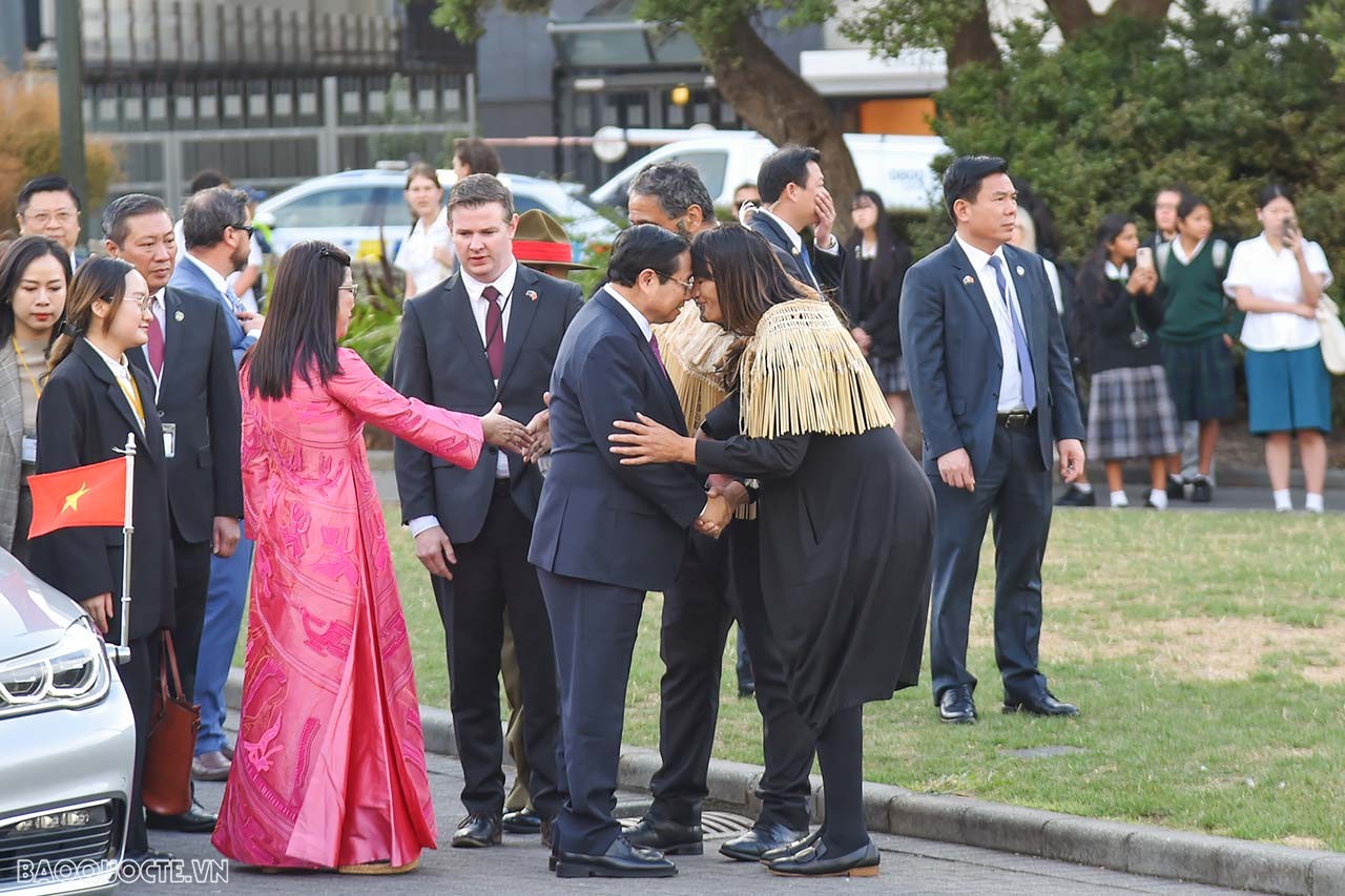 Welcome ceremony with Maori ritual held for Prime Minister Pham Minh Chinh in Wellington