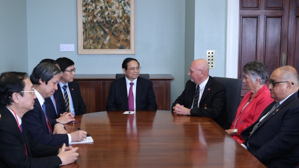 Thủ tướng Phạm Minh Chính tiếp Chủ tịch Hội Hữu nghị New Zealand-Việt Nam