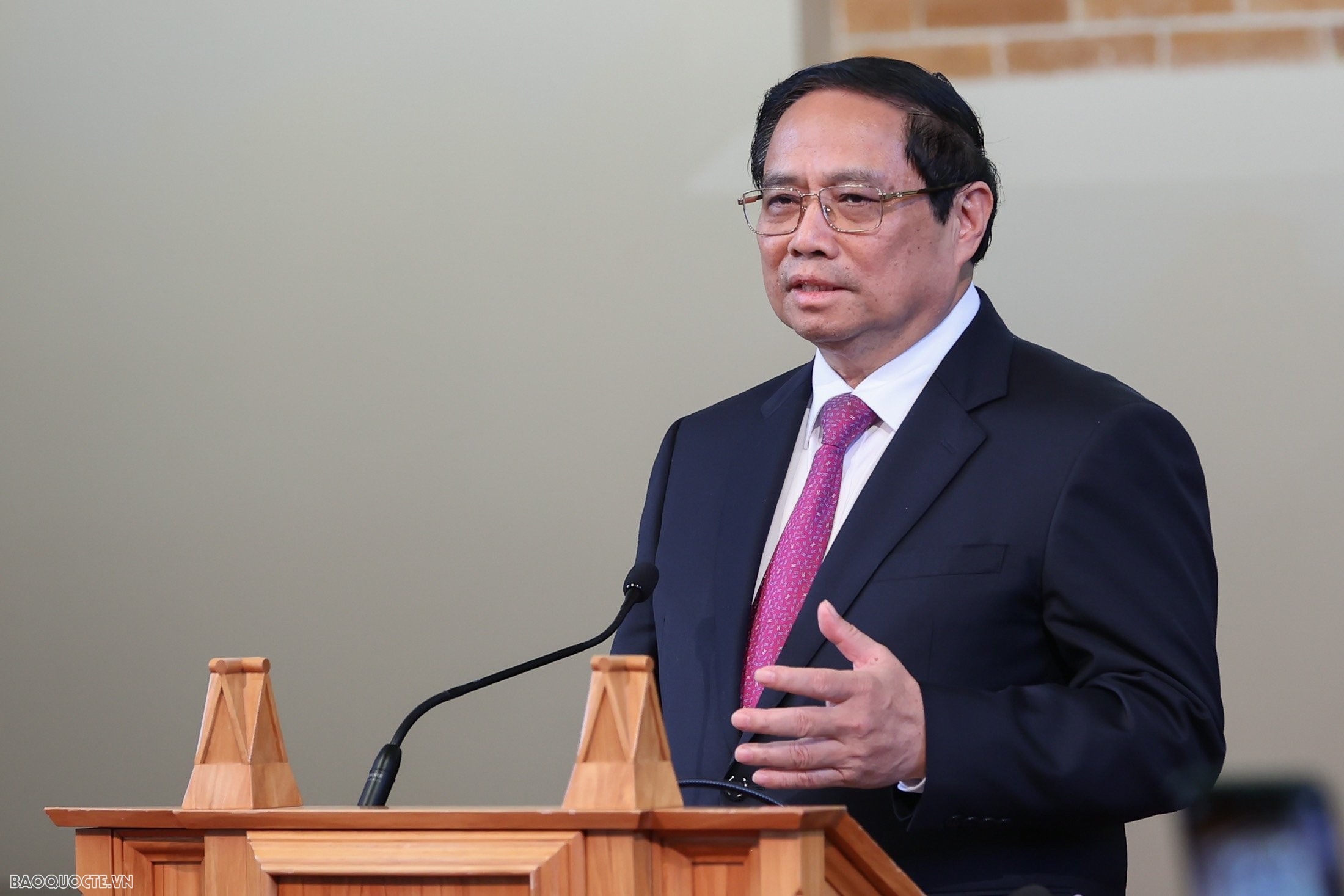 PM Pham Minh Chinh delivers policy speech at Victoria University of Wellington