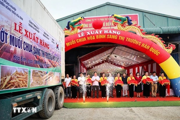 Hoa Binh exports first lot of pickled chili peppers to RoK