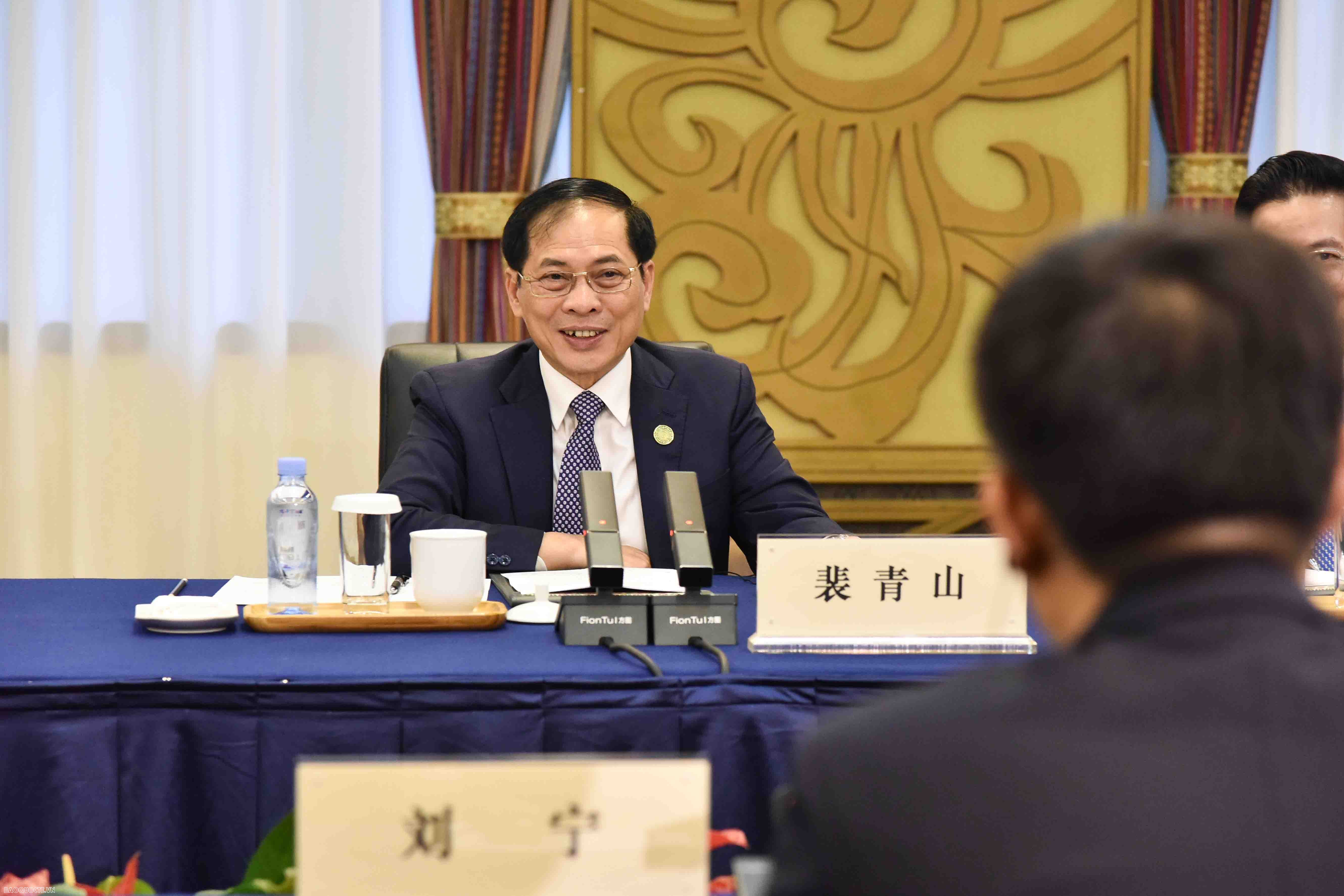 FM Bui Thanh Son, China's Guangxi Party Secretary Liu Ning hold meeting to step up cooperation