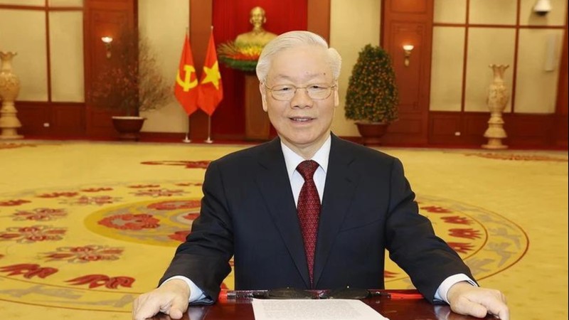 Party General Secretary Nguyen Phu Trong extends New Year greetings to Laos, Cambodia