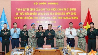 Vietnam dispatches three additional officers to UN peacekeeping missions