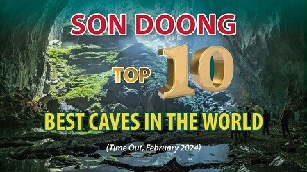 Son Doong Cave recognized as one of the top ten caves in the world