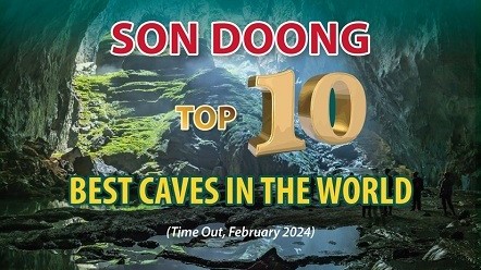Son Doong Cave recognized as one of the top ten caves in the world
