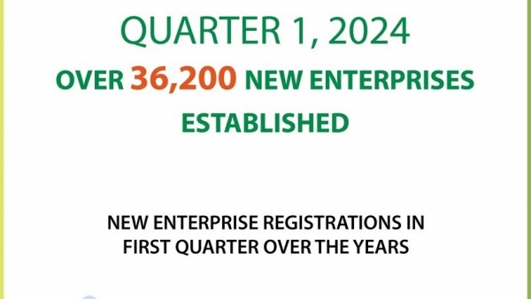 More than 36,200 new businesses founded in Q1