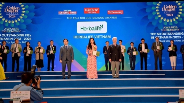 Herbalife Vietnam is recognized as one of the Top 50 Outstanding Foreign Invested Enterprises in Vietnam