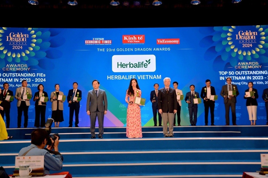 Herbalife Vietnam is recognized as one of the Top 50 Outstanding Foreign Invested Enterprises in Vietnam