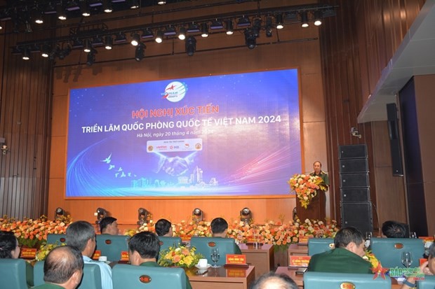 Participants at the conference held by the Ministry of Defence in Hanoi on April 20. (Photo: qdnd.vn)
