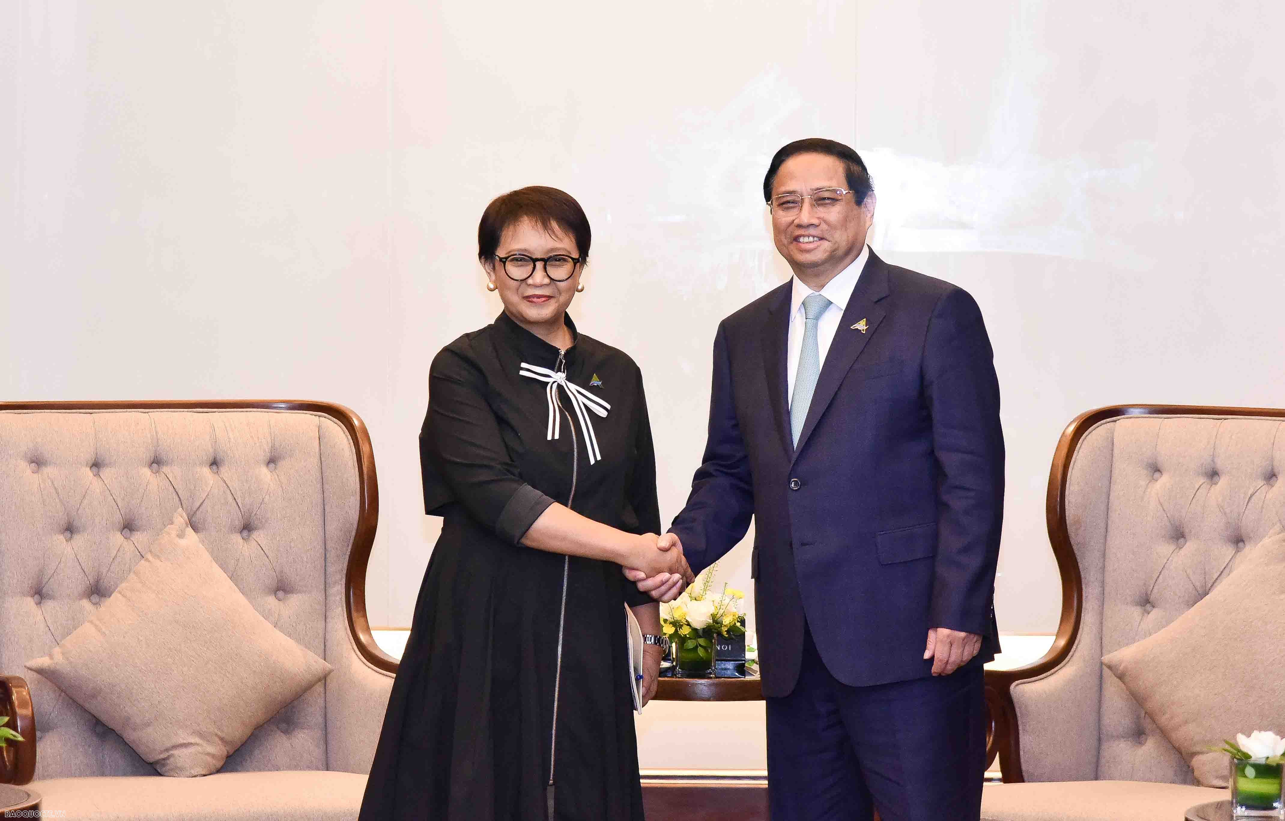 Prime Minister Pham Minh Chinh hosts Indonesian Foreign Minister