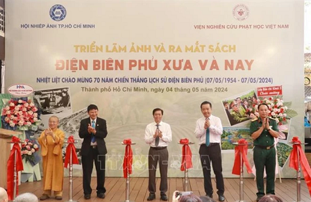 Bas-relief artwork on the Dien Bien Phu Victory inaugurated