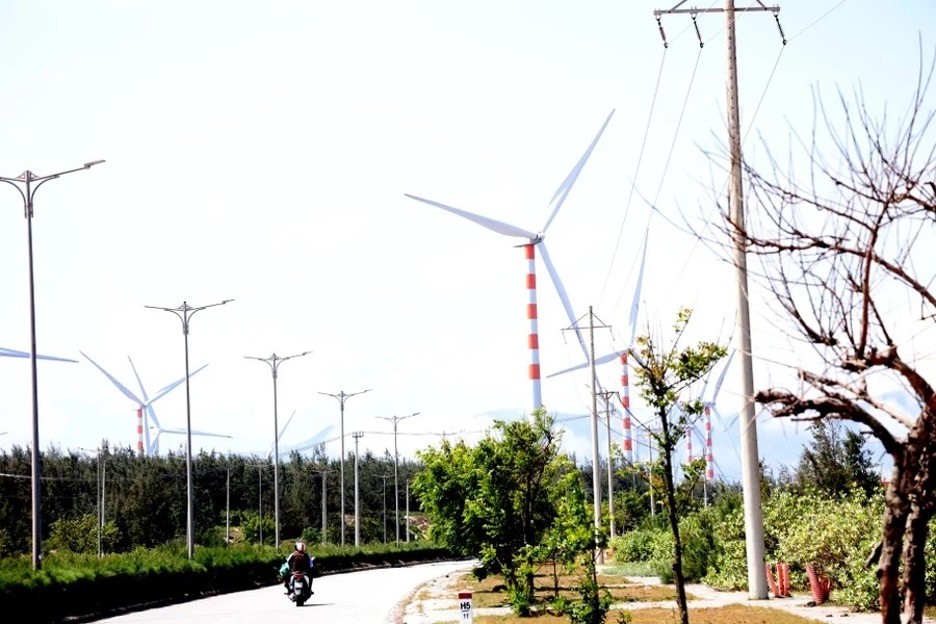 Majestic and poetic scene of wind farms in Binh Dinh